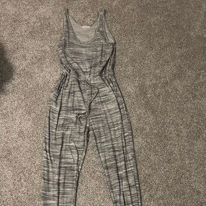 Cherish Heathered Gray Jumpsuit